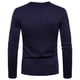 thumbnail image 1 of Camiseta de manga larga para hombre, informal, de color sólido, informal, con cuello en V, con fondo de felpa Pompotops oipoqjl8496, 1 of 3