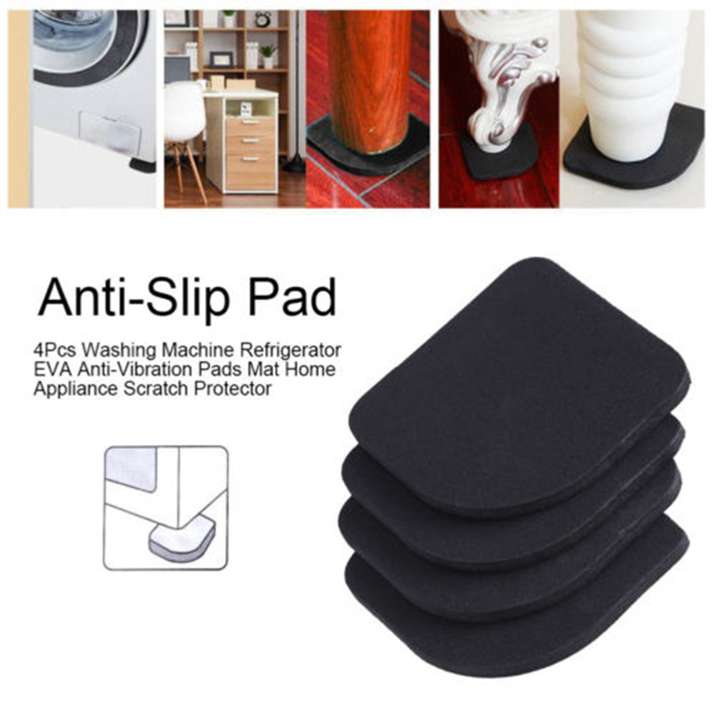 4 Pcs Washing Machine Shockproof Pad Mute Cotton Refrigerator Anti Slip Mat