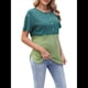 thumbnail image 3 of Blusas de Corta con Cuello Redondo y Botones para Mujer, y Verano 2025 Verde XL, 3 of 10