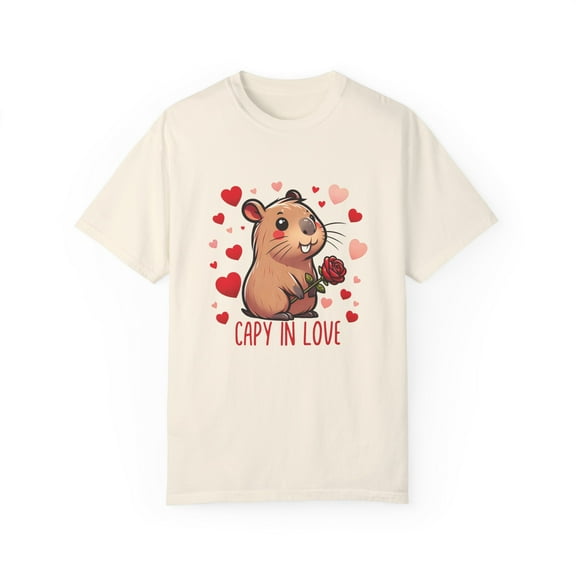 Capybara Lovers Tee, Cute Capybara Comfort Colors Valentine Shirt