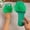 Green, variant on Womens Black Fluffy Feather Mule Slides Square Toe Non Slip Flat Slip On Sandals for Casual Party Summer,Size 8.5