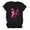 Black, variant on Womens Fashion Casual Tops Short Sleeve Round Neck Tee Cancer Printing Loose Summer Blouse