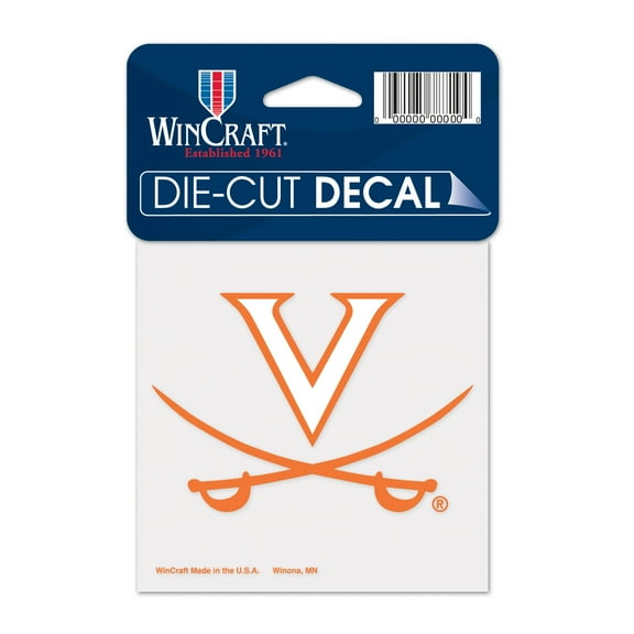 NCAA Virginia Prime 4" x 4" Perfect Cut Decal