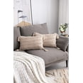 thumbnail image 2 of ZECATL Beige Throw Pillow Covers: 2 Pack 12x20 Inch Boho Striped Cotton Linen Rectangular Decorative Pillow Cases with Tassels for Farmhouse Couch Sofa Chair, 2 of 7
