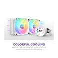 thumbnail image 2 of NZXT Kraken Elite RGB 280mm - RL-KR28E-W1 - RGB AIO CPU Liquid Cooler - Customizable LCD Display - 2 x F140RGB Core Fans Radiator Fans White LGA 1851 / 1700 / AM5 Compatible, 2 of 8