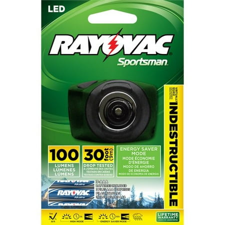 Rayovac Sportsman Indestructible 100L Headlight (Best Headlamp Under 100)