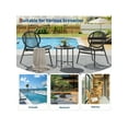 thumbnail image 6 of Studyset 3 Piece Patio Bistro Set,Outdoor Seating Acapulco Chairs,All Weather Modern Patio Chairs Set Of 2 With Side Table,Small Patio Conversation Bistro Set Outdoor Acapulco Patio Set, 6 of 6