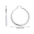 thumbnail image 6 of Saengthong Women Fashion 925 Sterling Solid Silver Ear Stud Hoop Earrings Wedding Jewelry, 6 of 6