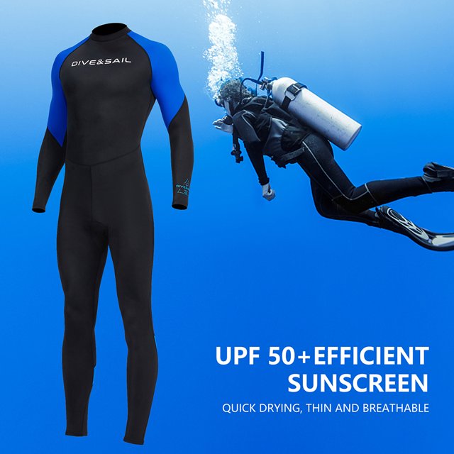 Buceo Surf Ropa Trajes de neopreno para hombres Traje de buceo con protección solar transpirable Accesorios para exteriores (Azul M)