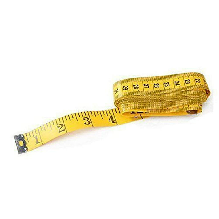 Magik 60''~120''/1.5~3M Double-scale Tailor Seamstress Cloth Body Ruler  Tape Measure Sewing Heavy Duty Tape (Pack of 3, 120''/300cm, Yellow) 