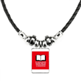 thumbnail image 1 of Pendentif de Corde de Cuir de Couple de Bijoux de Livres d'Esprit, 1 of 3
