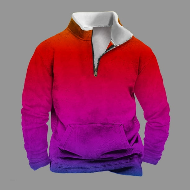 Sudadera sin capucha para hombre, informal, a la moda, con cuello alto, estampado de calaveras, cremallera, jersey de manga larga, blusa de poliéster para hombre