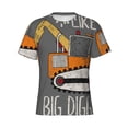thumbnail image 3 of Naloa I Like Big Digger Men's T-Shirt Sport T-shirt Men's Basic Tee Casual Men's Shirt, Round Neck, Short Sleeves - Medium, 3 of 5