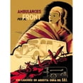 thumbnail image 3 of Fontsere 15x18 Black Modern Framed Museum Art Print Titled - Ambulancies per al Front, 3 of 5
