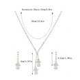 thumbnail image 5 of ievspot 1 Set Necklace Earrings Set Rhinestone Necklace Party Bride Symmetric Dangle Earrings Neck Jewelry Set, 5 of 8