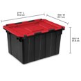 thumbnail image 3 of Sterilite 12 Gallon Hinged Lid Industrial Tote, Stackable Storage Bin, 6 Pack, 3 of 10