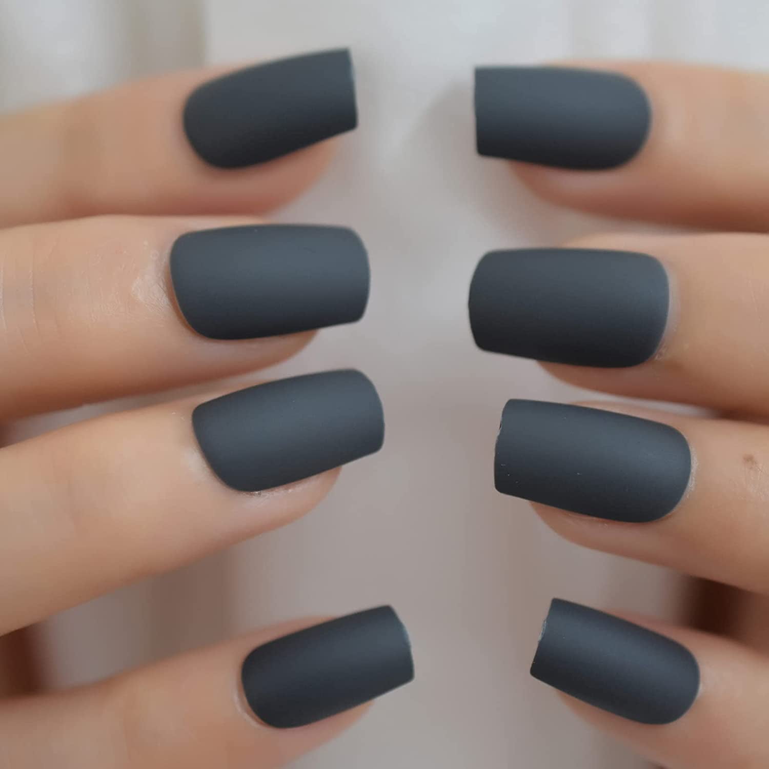 Medium Length Square Press On Nails Matte Grey 24 Pc Nail Set Stick On Fake False Nails With Glue Sticker Kit L5121-1 | Walmart Canada Medium Length Square Press On Nails Matte Grey 24 Pc Nail Set Stick On Fake False Nails With Glue Sticker Kit L5121-1 | Walmart Canada