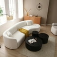 thumbnail image 4 of Upholstered Sofa Couch Modern Luxury Sofa Boucle Chaise Couch For Guest Room Office Living Room Bedroom, 4 of 9