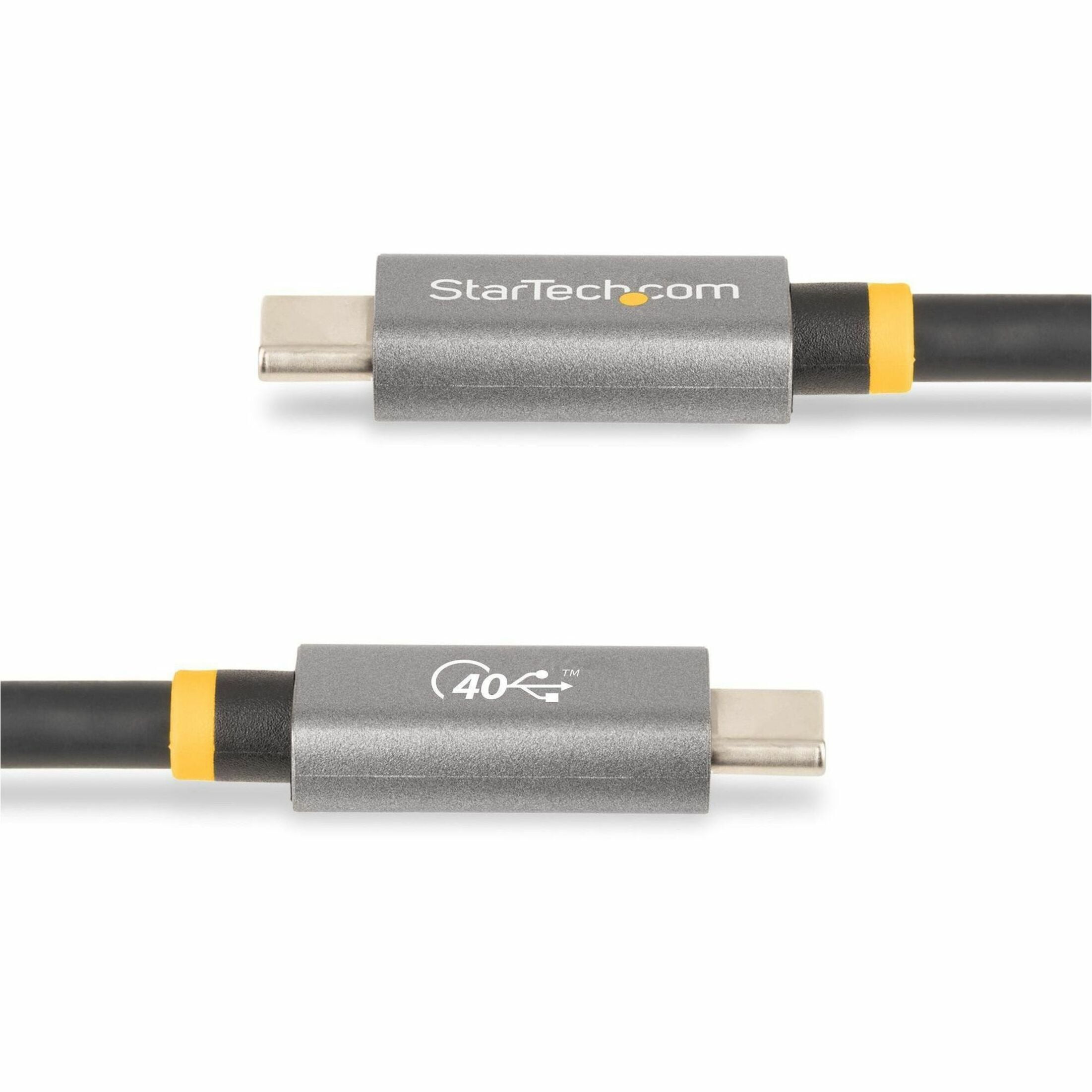 Startech 3ft (1m) USB4 Cable, USB-IF Certified USB-C Cable, 40 Gbps, 100W, 8K 60Hz, Compatible w/Thunderbolt 4/3/USB 3.2, USB Type-C - 3.3ft USB-IF Certified USB4 Type-C cable supports 40Gbps, Disp...