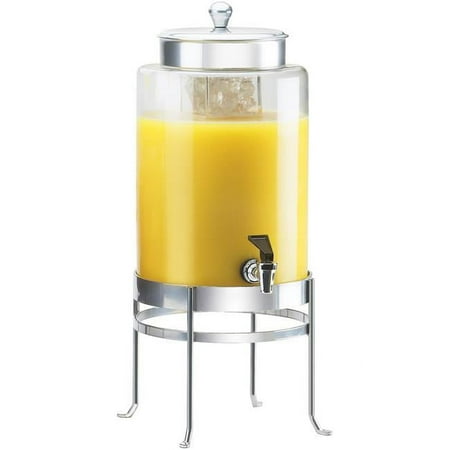 

2 gal Silver Soho Glass Beverage Dispenser with Infusion Chamber - 10 x 12 x 20.5 in.