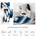 thumbnail image 4 of Aztec Southwest Vintage Abstract Blue Black Geometric Rustic Throw Flannel Blanket 50x80In Super Soft Cozy Bed Blanket, Lightweight Plush Fuzzy Bed Throw for Bedroom Sofa Couch Living Room, 4 of 4
