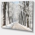 thumbnail image 2 of Winter Lane in Countryside - Large Forest Canvas Art Print, 2 of 4