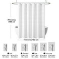 thumbnail image 3 of Siiluminisoy White Extra Long Shower Curtains, Heavy-Duty Mold/Mildew-Resistant,Water-Repellent, Machine-Washable,Tufted Pleat Floral Puffs Design,72 x 78, 3 of 7