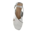 thumbnail image 6 of Kanon Metallic Pleather Criss-Cross Flats, 6 of 9