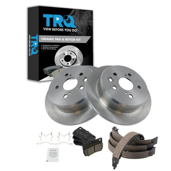 TRQ Rear Ceramic Brake Pad & Rotor Kit Fits Select 2006-2013 Lexus IS250