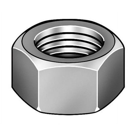Hex Nut, 1-1/4"-7, Steel, Not Graded, Black Oxide, 1-1/16 in Ht