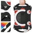 thumbnail image 4 of Dteck Shoulder Strap Case for Apple iPad 8th Generation 10.2" (2020),360° Rotating Hand Strap Kids Friendly Shockproof Cute Rubber Kickstand iPad 7th Gen 10.2" 2019 Protector Cover,Black+Red, 4 of 6