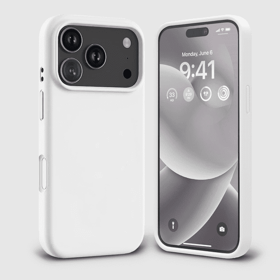 Entronix Silicone Case Compatible with iPhone 17 Pro / iPhone 18 Pro, Protective Cover, White
