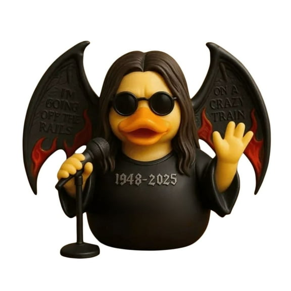 Prince of Darkness , Unique Funny Tribute Collectibles Figure, Cute Ornaments, Mini Home Crafts Decorations, Music Ducking Ornaments for Party Decor, Gifts for Music Loveer