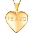 thumbnail image 1 of Collar Relicario Dos Fotos Te Amo Acero Inoxidable, 1 of 2