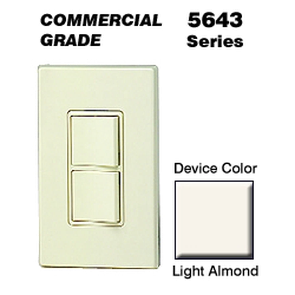Leviton 5643-T Decora Combo Switch 3-Way/3-Way 15A 120/277V - Light ...
