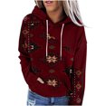 thumbnail image 2 of Puntoco - Blusa de manga larga con bolsillo estampado a la moda para mujer, tops casuales, sudaderas con botones Puntoco Puntoco-4105, 2 of 4