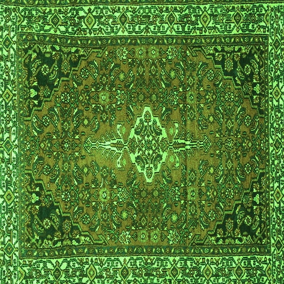 Ahgly Company Indoor Square Persian Green Traditional Area Rugs, 6' Square