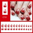thumbnail image 3 of FSTDelivery Faux Ongles Artificiels à Presser pour Femmes Filles, Saint-Valentin Dégradé Scintillant 24PSC, 3 of 5