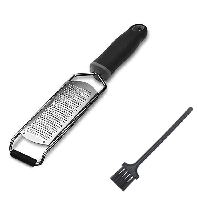 Rallador de queso y rallador de limón, fabricado en acero inoxidable y con mango de goma suave, accesorio de cocina multiusos, fácil de usar y apto para lavavajillas Rojo Verde Cocina, Decoración y Otros