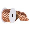 thumbnail image 1 of Vickerman Q145713 Gold & Copper Chevron Lame Ribbon, 2.5 in. x 10 yard, 1 of 2