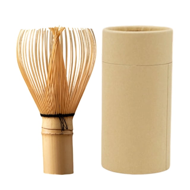 Batidor de bambú para matcha, agitador de té verde matcha en polvo, tradicional, herramienta para preparar té, cepillo mezclador profesional, hecho a marrón