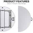 thumbnail image 3 of Ktaxon 4 Ft Outdoor Round Folding Plastic Dining Table for Picnic ,White, Indoor/Outdoor, Home, Kitchen, Heavy Duty Dining Party Picinic Table, 3 of 8