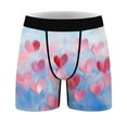 thumbnail image 4 of Ousvtion Clearance Deals Valentine's Day Mens Trunks Love Heart Print Boxer Briefs Valentines Rose Boxers Underwear Comfort Soft Brief Gift for Men,A05-Pink,Medium, 4 of 5