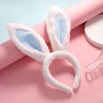 thumbnail image 4 of ‌Alaiyaky Bunny Ears Headband, Easter Plush Rabbit Ears Headband Bunny Teeth Bunny Cosplay Costume Fancy Dress Up Accessories Easter Egg Hunt Decorations Party Spring Celebrations, 4 of 7