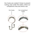 thumbnail image 6 of Utopia Alley Shower Hooks - Double Shower Curtain Rings for Bathroom - Rust Resistant Shower Curtain Hooks for Shower Curtain or Liner - Double Roller Shower Curtain Hooks - Set of 12, Brushed Nickel, 6 of 9