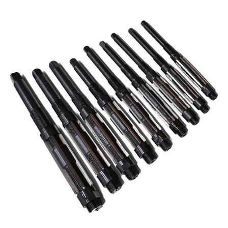 EPOTOOR 9 Pcs/Set Adjustable Hand Reamers A-I, H4-H12, 15/32" to 1-3/16", HSS