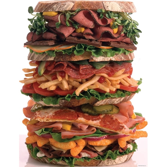 Snack Stack 1000-Piece Jigsaw Puzzle, Colorful Food Treats Tower Art for Adults Teens with Fun Challenging Assembly