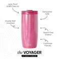 thumbnail image 2 of Simple Modern 16 fl oz Insulated Stainless Steel Voyager Tumbler with Insulated Flip Lid | Berry Iridescent, 2 of 8