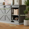 thumbnail image 5 of Vineego Rustic Modern TV Stand for 65-Inch TVs - Entertainment Center with Storage Cabinet & Sliding Barn Door Design,Gray, 5 of 7