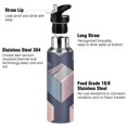 thumbnail image 3 of Yayeee 20oz Insulated Water Bottle Double Wall Stainless Steel with Flip Straw Lid, Dark Cubes, 3 of 7